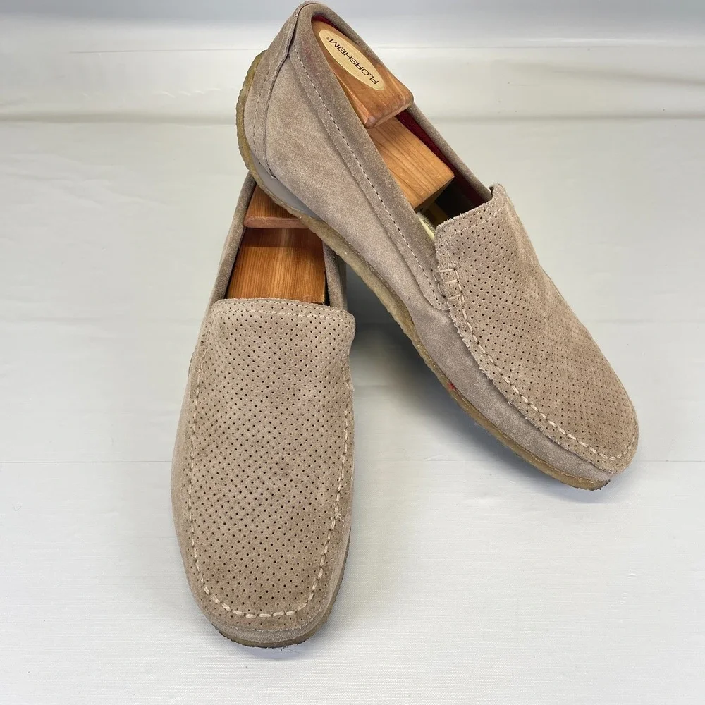 Clarks Originals Loafers Mens Size 9 M Brown Suede Crepe Sole Slip On Shoes